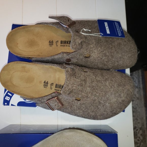 Birkenstock Boston Taupe and Cocoa Size 46 (US13M) - Picture 3 of 3